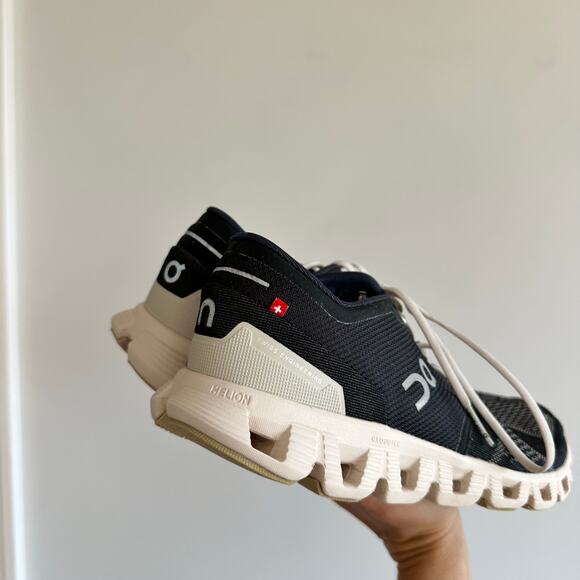 On Cloud X Lace Up Athletic Sneakers Navy 8.5 - Picture 3 of 7